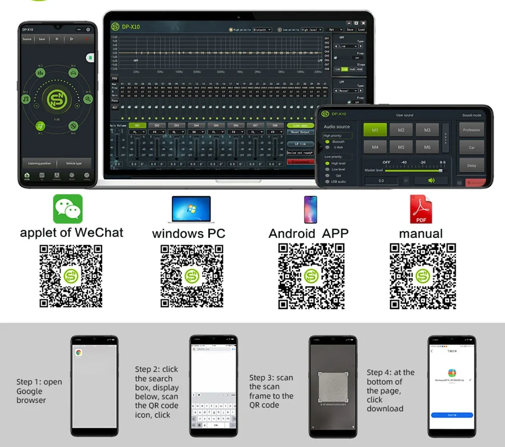Car DSP Processor 4 Ch AMP 8 CH Digital Sound Processors